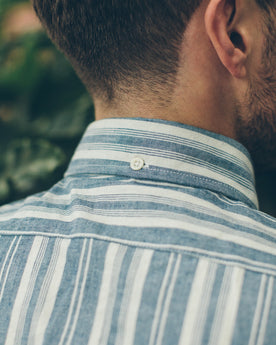 The Short Sleeve California in Blue Striped Chambray: Alternate Image 3, Wovens by Taylor Stitch