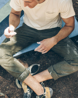 The Camp Pant in Olive Drab Herringbone: Alternate Image 6, Pants by Taylor Stitch