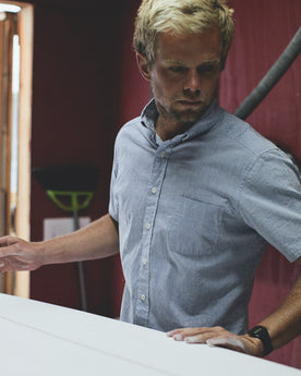 The Short Sleeve Jack in Light Blue: Alternate Image 6, Wovens by Taylor Stitch