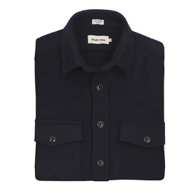 The Maritime Shirt Jacket in Navy Melton Wool: Featured Image