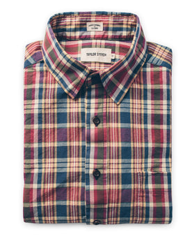 The Short Sleeve California in Red Madras: Featured Image, Wovens by Taylor Stitch