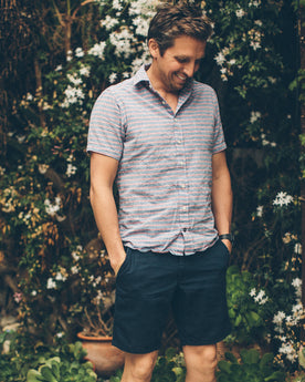 The Short Sleeve Jack in Red & Navy Stripe, Wovens by Taylor Stitch