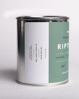 flatlay of The Camp Candle in Riptide, from the side, Accessories by Taylor Stitch