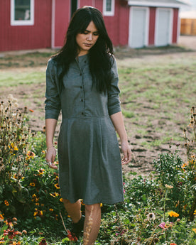 The Juniper Dress in Sage Brushed Cotton: Alternate Image 2, Dresses by Taylor Stitch