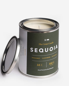 flatlay of The Camp Candle in Sequoia, Accessories by Taylor Stitch