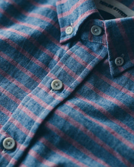 The Short Sleeve Jack in Red & Navy Stripe, Wovens by Taylor Stitch
