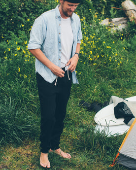 The Merino Sweatpant in Black Fleece: Alternate Image 1, Pants by Taylor Stitch