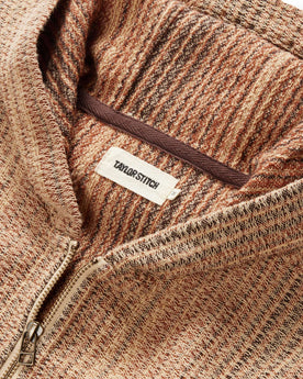 material shot of the hood on The Riptide Jacket in Baja Stripe, Outerwear by Taylor Stitch