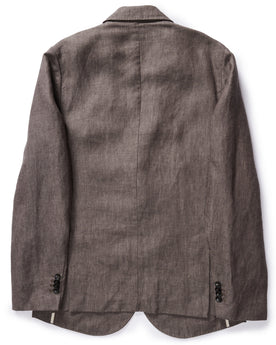 flatlay of The Sheffield Sport Coat in Cocoa Linen from the back, Outerwear by Taylor Stitch