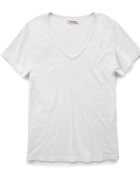 The Elle V-Neck Tee in Ivory: Featured Image, Knits by Taylor Stitch
