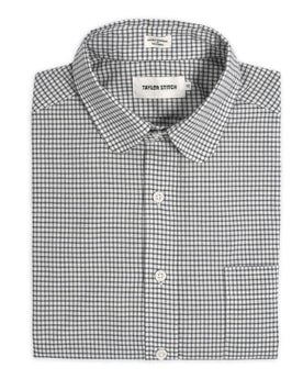 Antique Navy Check Club Collar: Featured Image, Wovens by Taylor Stitch