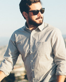 Antique Navy Check Club Collar: Alternate Image 4, Wovens by Taylor Stitch