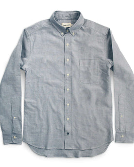 flatlay of The Jack in Charcoal Everyday Oxford, Wovens by Taylor Stitch