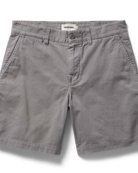 flatlay of The Foundation Short in Organic Steeple Grey, Bottoms by Taylor Stitch