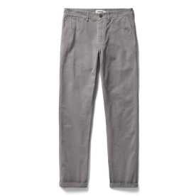 flatlay of The Slim Foundation Pant in Organic Steeple Grey, shown in full