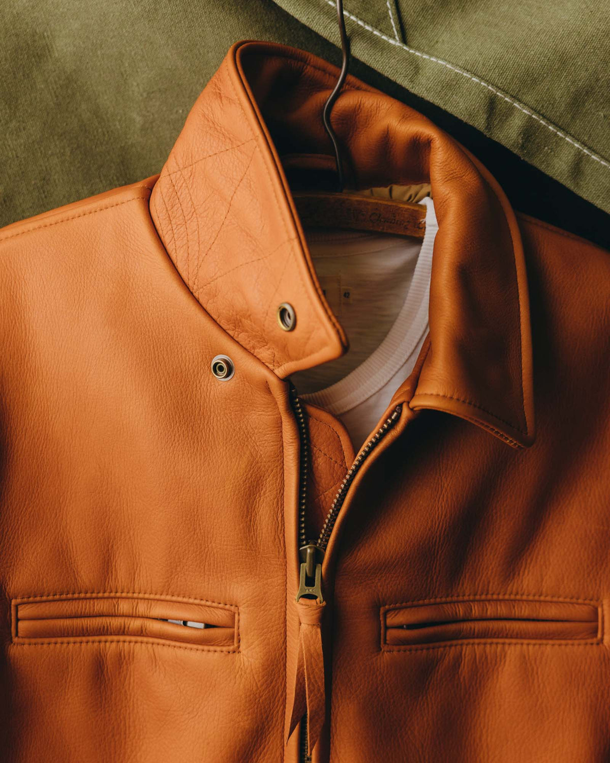 The Moto Jacket in Whiskey Steerhide | Taylor Stitch