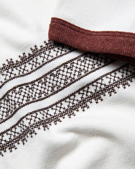 material shot of embroidery , Knits by Taylor Stitch