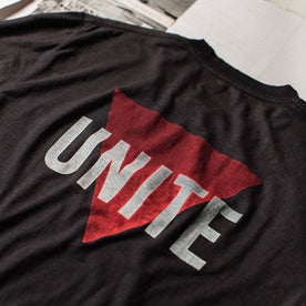 material shot of the back of The Cotton Hemp Tee in Unite