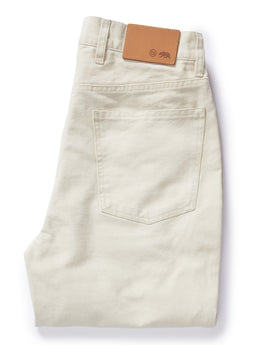 flatlay of The Democratic All Day Pant in Dune Canvas, folded from the back, Bottoms by Taylor Stitch
