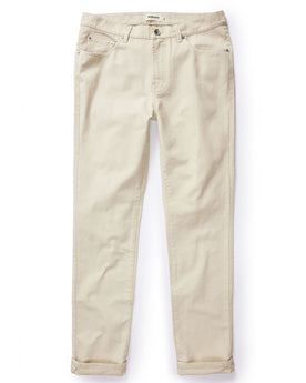 flatlay of The Slim All Day Pant in Dune Canvas, shown in full, Bottoms by Taylor Stitch