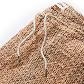 material shot of the drawcords on The Apres Pant in Baja Stripe
