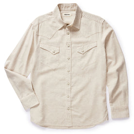 flatlay of The Western Shirt in Natural, shown in full