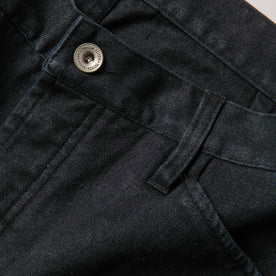 material shot of pocket and button