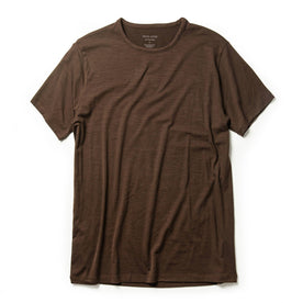 The Merino Tee in Heather Espresso - featured image