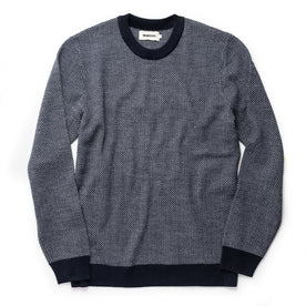 flatlay of The Everett Sweater in Navy Birdseye
