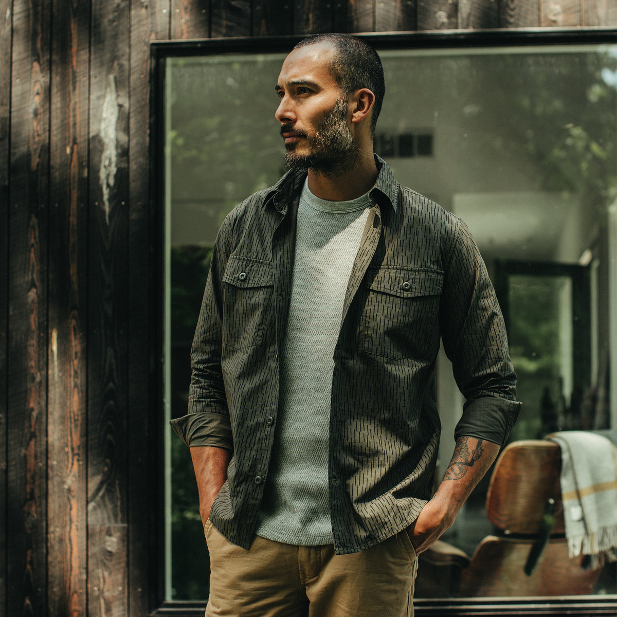The Point Shirt in Rain Drop Camo | Taylor Stitch