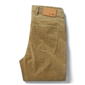 flatlay of The Slim All Day Pant in Khaki Cord, shown from the back