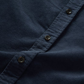 material shot of the buttons on The Jack in Dark Navy Cord