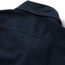 material shot of the back of the collar on The Jack in Dark Navy Cord