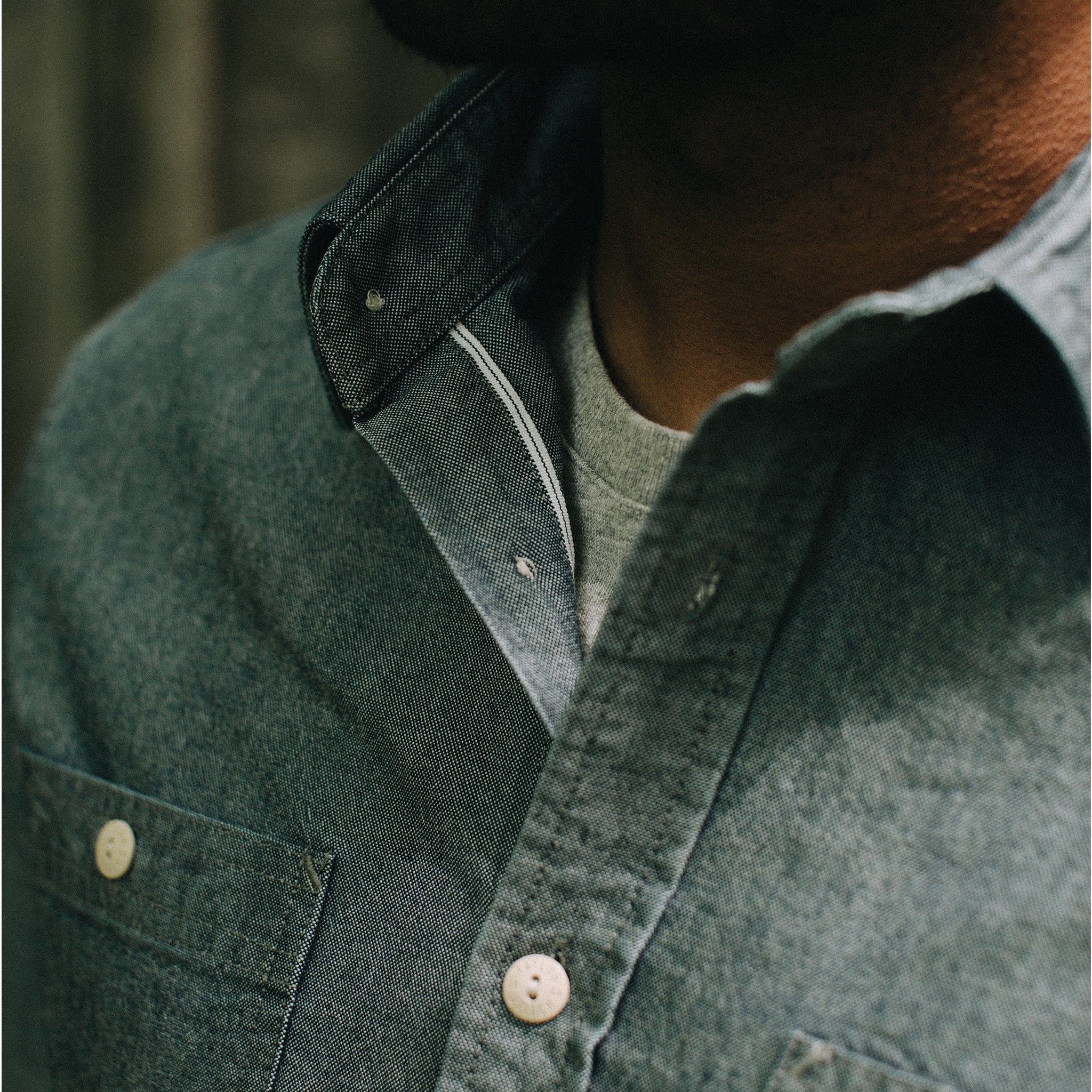 The Utility Shirt in Rinsed Selvage Chambray | Men's Limited