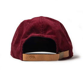 material shot of The Ball Cap in Burgundy Cord from the back