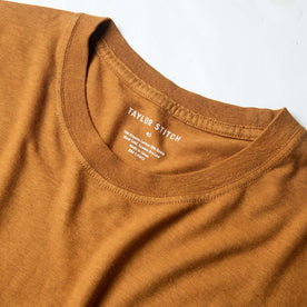 material shot of collar with interior printed label shown
