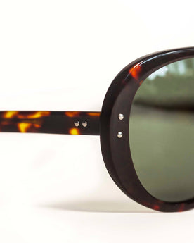 The Surf Aviator in Dark Tortoise, side detail, Accessories by Taylor Stitch