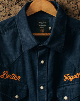 material shot of The Western Shirt in Better Together close up from the front, Wovens by Taylor Stitch