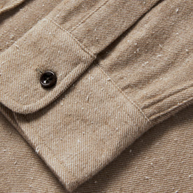 material shot of the cuffs on The California Shirt in Brushed Caramel