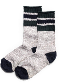 flatlay of The Camp Sock in Heather Grey, Accessories by Taylor Stitch