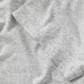 material shot of the cuffs on The Cotton Hemp Tee in Heather Grey