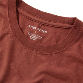 material shot of the collar on  The Cotton Hemp Long Sleeve in Engine