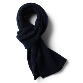 The Fisherman Scarf in Dark Navy - featured image