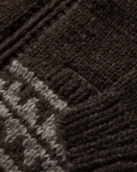 material shot of the pocket on The Seawall Hand-Knit Sweater in Mahogany, Knits by Taylor Stitch