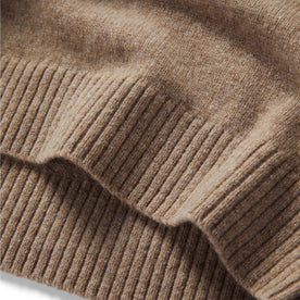 material shot of the hem on The Magnus Sweater in Natural