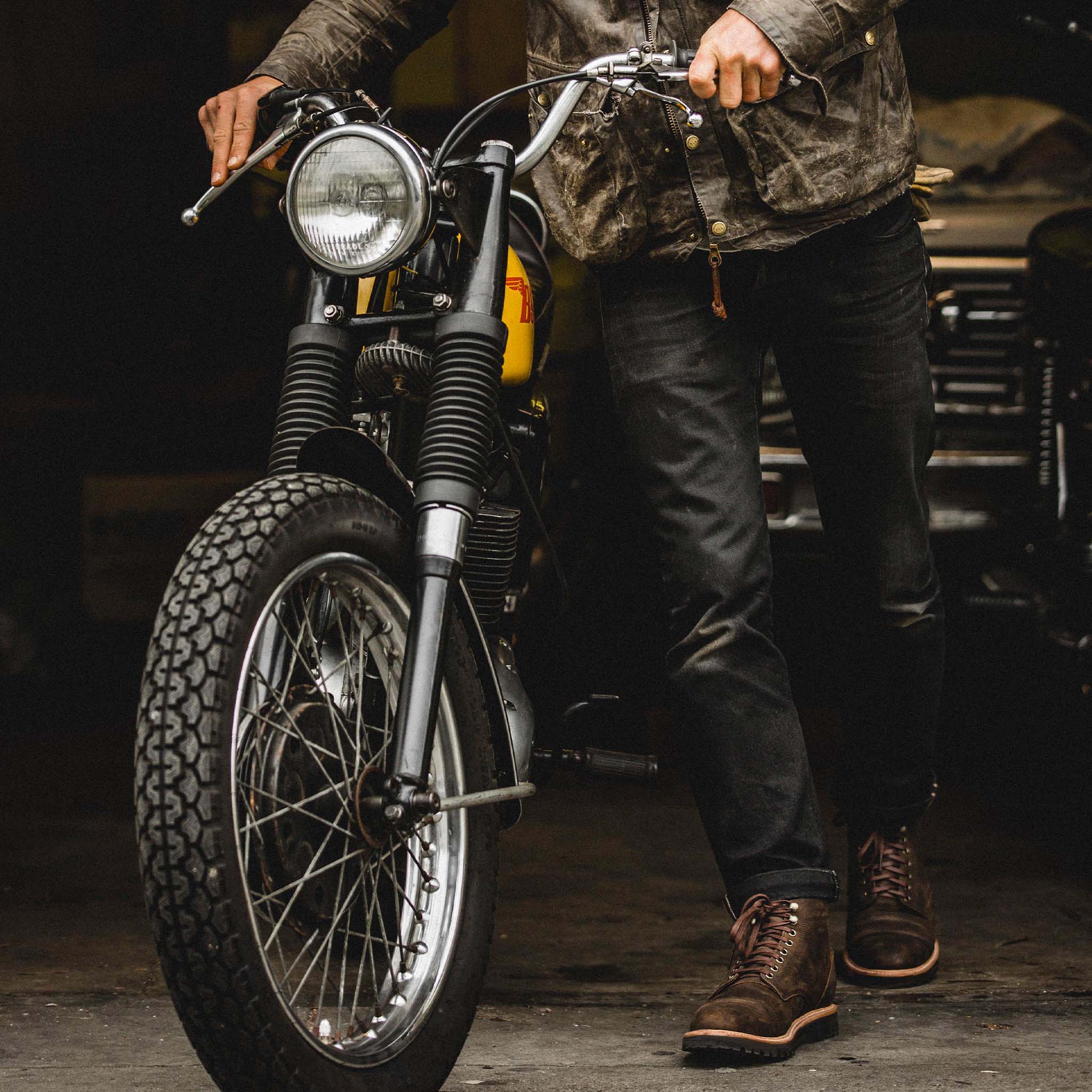 The Moto Boot in Espresso Grizzly