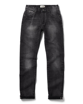 flatlay of The Slim Jean in Black 3-Month Wash Selvage, Bottoms by Taylor Stitch