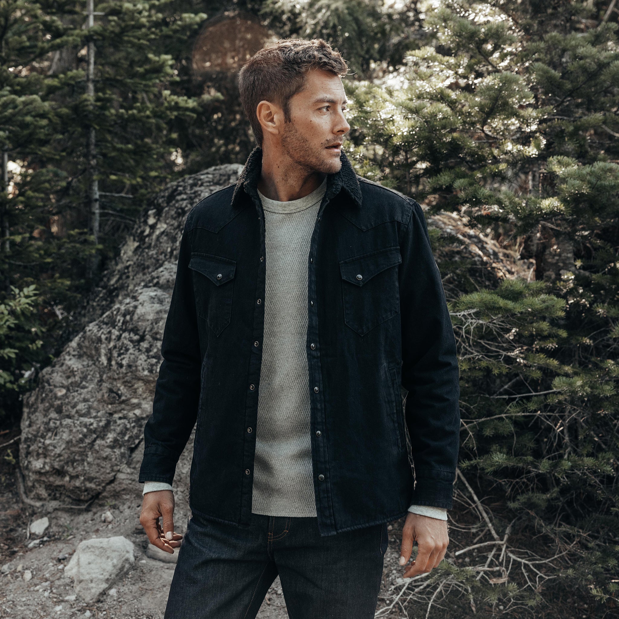 The Western Shirt Jacket in Washed Coal | Taylor Stitch