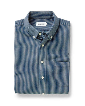 flatlay of The Jack in Roped Indigo, folded, Wovens by Taylor Stitch