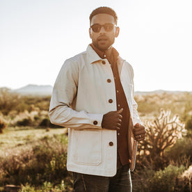 The Ojai Jacket in Natural Reverse Sateen - featured image